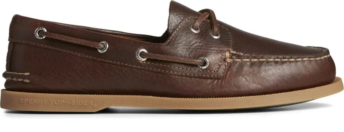 Men Authentic Original Pull Up Leather Boat Shoe Tan Sperry Boat Shoes