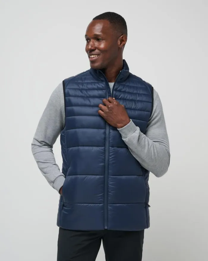 Men AVES TECH PUFFER VEST Total Eclipse TravisMathew Vests