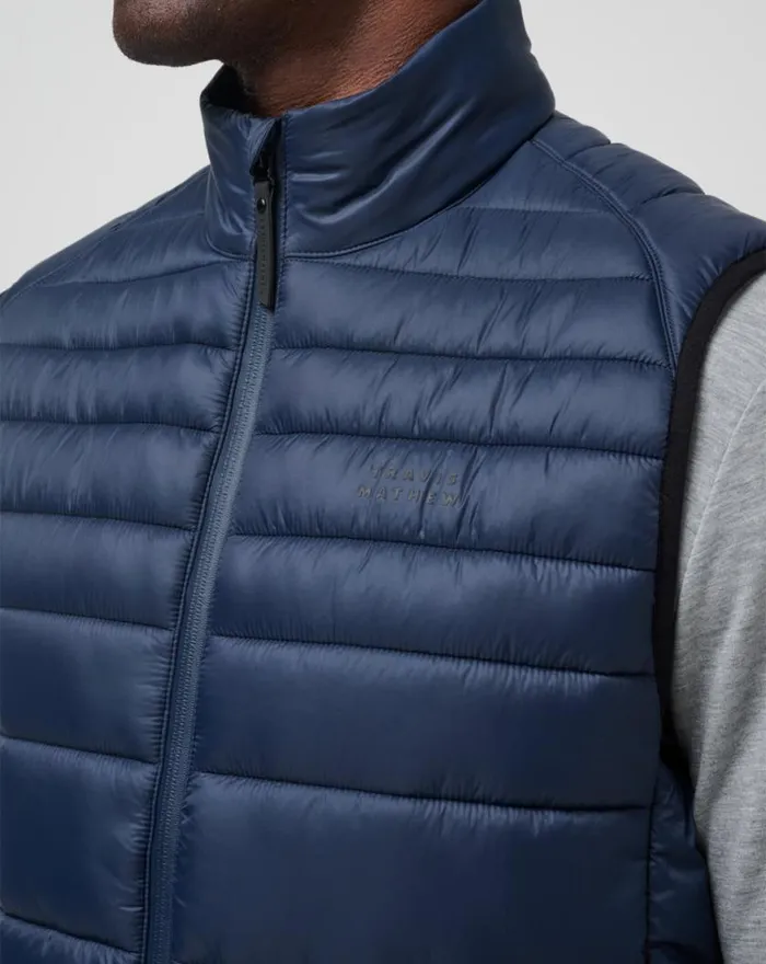 Men AVES TECH PUFFER VEST Total Eclipse TravisMathew Vests
