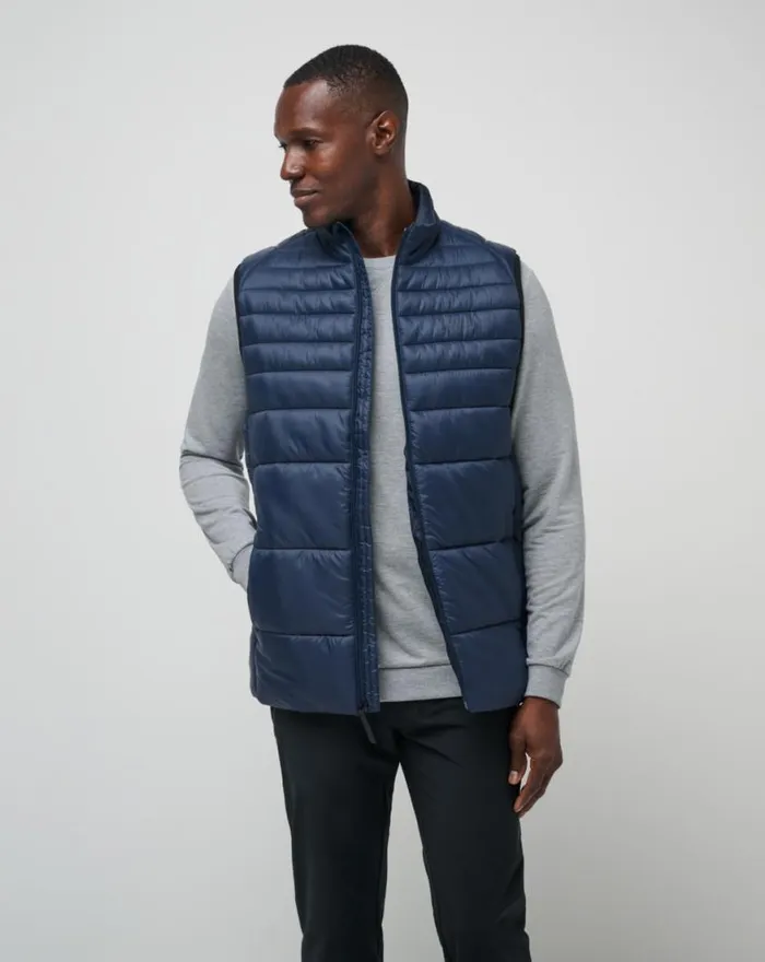 Men AVES TECH PUFFER VEST Total Eclipse TravisMathew Vests