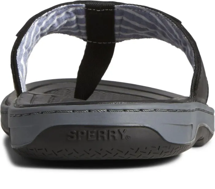 Men Baitfish Leather Flip Flop Black Sperry Sandals Men Baitfish Leather Flip Flop Black Sperry Sandals