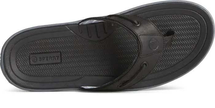 Men Baitfish Leather Flip Flop Black Sperry Sandals Men Baitfish Leather Flip Flop Black Sperry Sandals