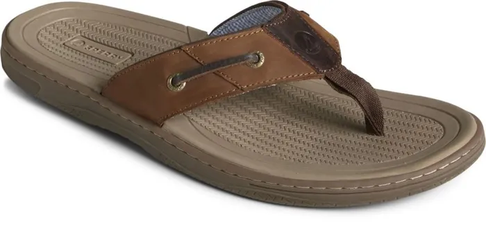 Men Baitfish Leather Flip Flop Brown Buc Brown Sperry Sandals Men Baitfish Leather Flip Flop Brown Buc Brown Sperry Sandals