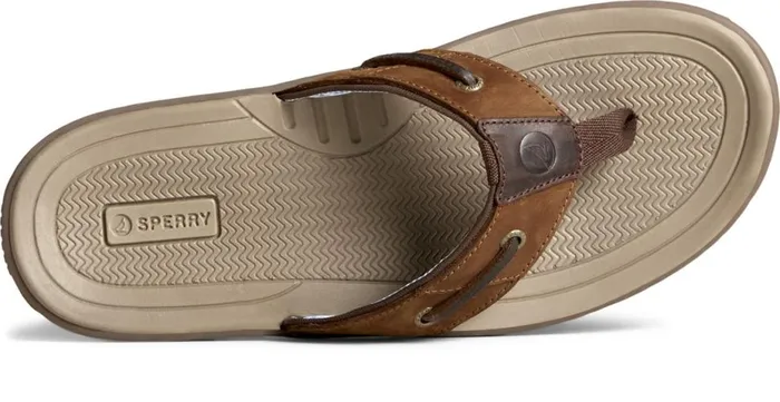 Men Baitfish Leather Flip Flop Brown Buc Brown Sperry Sandals Men Baitfish Leather Flip Flop Brown Buc Brown Sperry Sandals