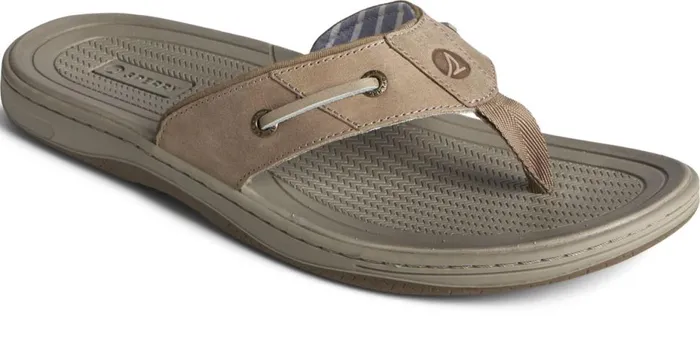 Men Baitfish Leather Flip Flop Taupe Sperry Sandals Men Baitfish Leather Flip Flop Taupe Sperry Sandals