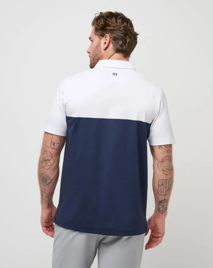 Men BAR ROOF POLO White TravisMathew Polos