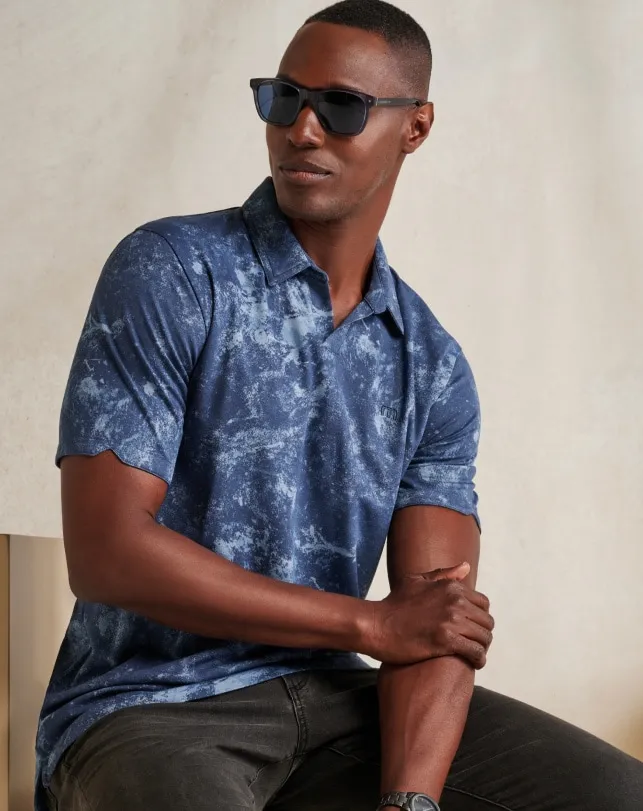 Men BARREL BREAK POLO Total Eclipse TravisMathew Polos