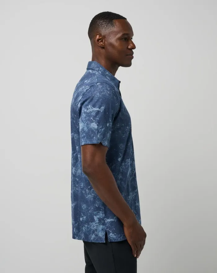 Men BARREL BREAK POLO Total Eclipse TravisMathew Polos