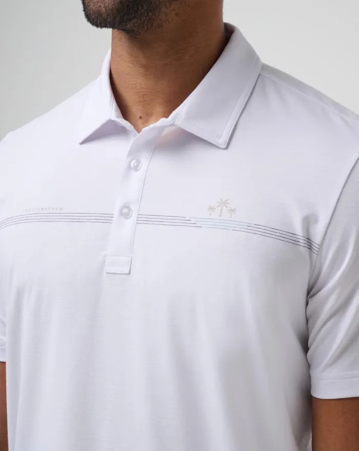 Men BAY BREAK POLO White TravisMathew Polos