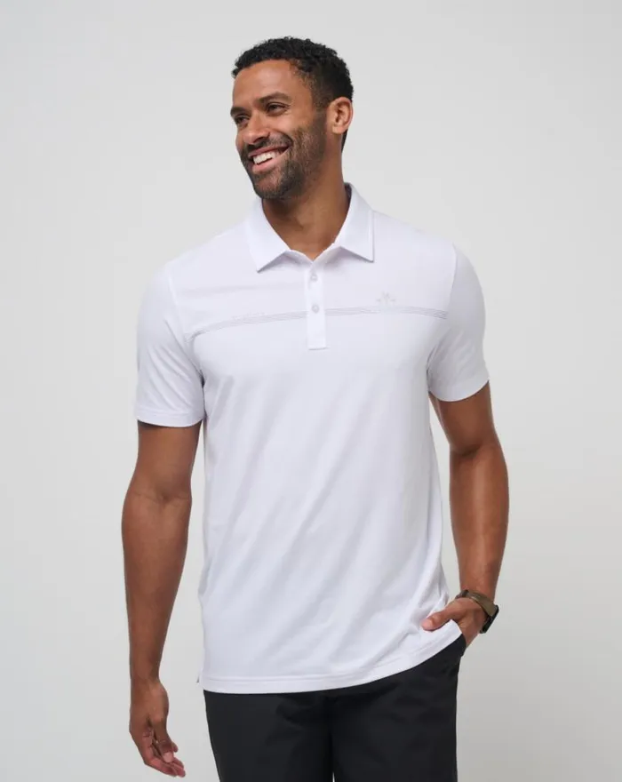 Men BAY BREAK POLO White TravisMathew Polos