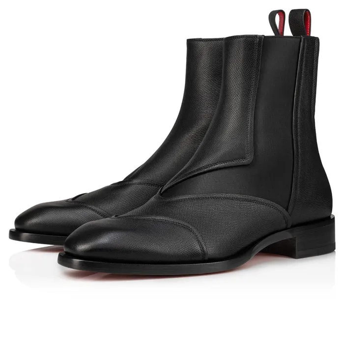 Men Boabi Chelsea Boots 8211 Calf Leather Petit Grain 8211 Black Black Christian Louboutin Ankle Boots Men Boabi Chelsea Boots 8211 Calf Leather Petit Grain 8211 Black Black Christian Louboutin Ankle Boots