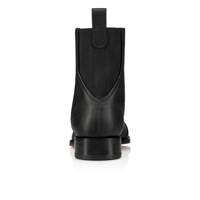 Men Boabi Chelsea Boots 8211 Calf Leather Petit Grain 8211 Black Black Christian Louboutin Ankle Boots