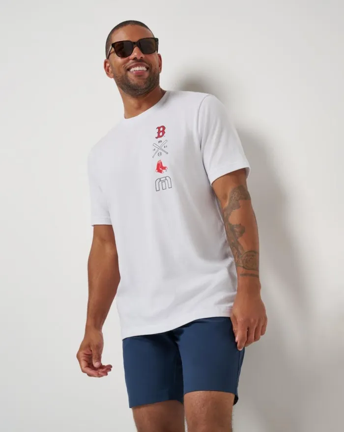 Men BOSTON RED SOX SUNSET SLAM 20 TEE White TravisMathew Tees