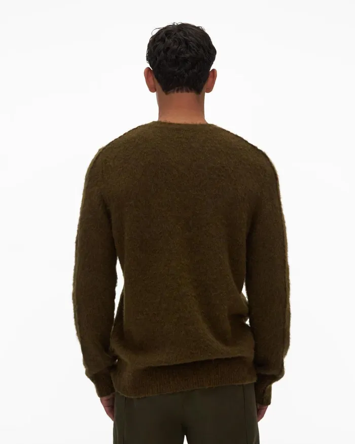 Men Brushed Crewneck Hunter Sage Helmut Lang Sweaters