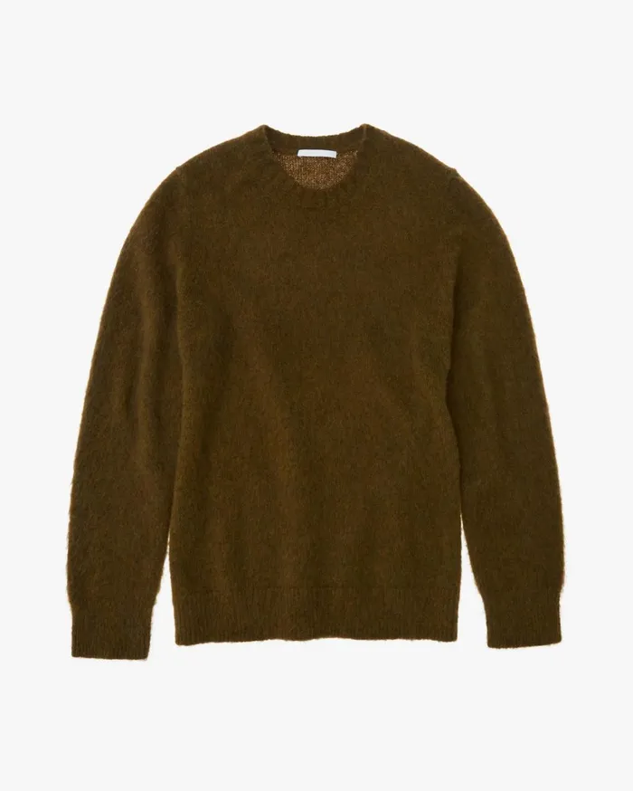 Men Brushed Crewneck Hunter Sage Helmut Lang Sweaters