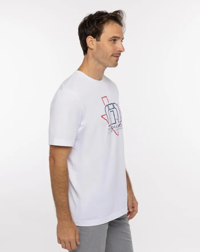 Men BUCKING BULL TEE White TravisMathew Tees