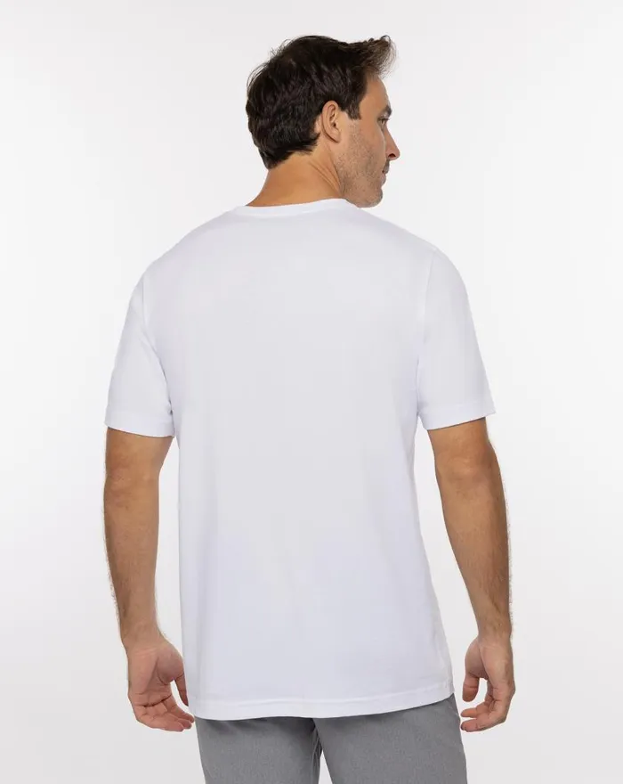 Men BUCKING BULL TEE White TravisMathew Tees