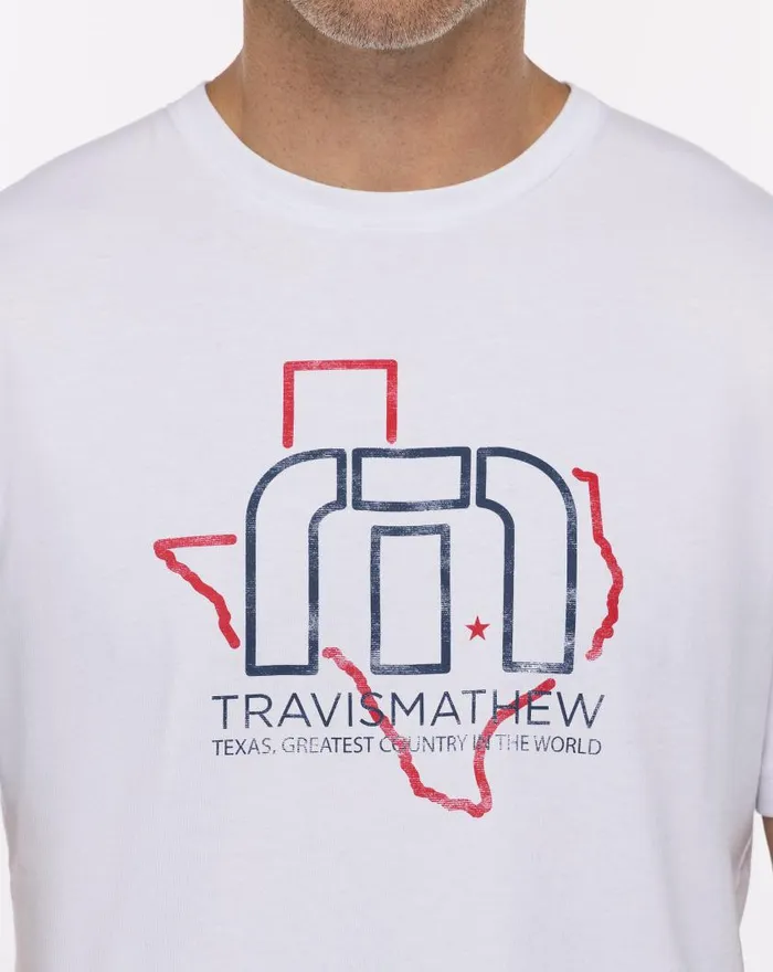 Men BUCKING BULL TEE White TravisMathew Tees