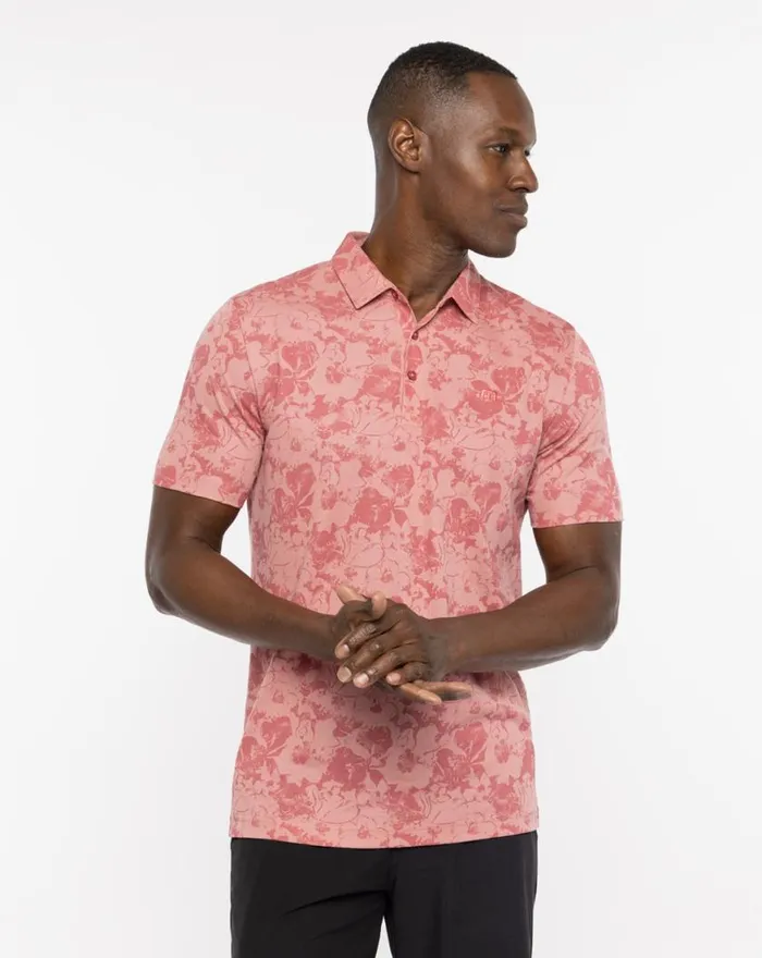 Men CACTUS FRUIT POLO Dusty Rose TravisMathew Polos