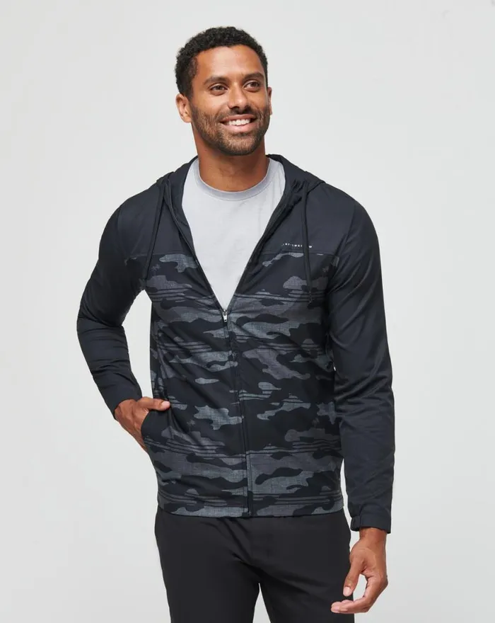 Men CAMO TECH HOODIE Black TravisMathew Hoodies and Sweatshirts