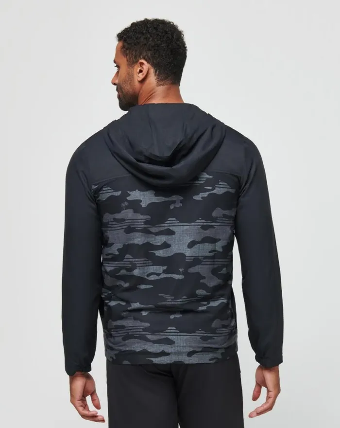 Men CAMO TECH HOODIE Black TravisMathew Hoodies and Sweatshirts