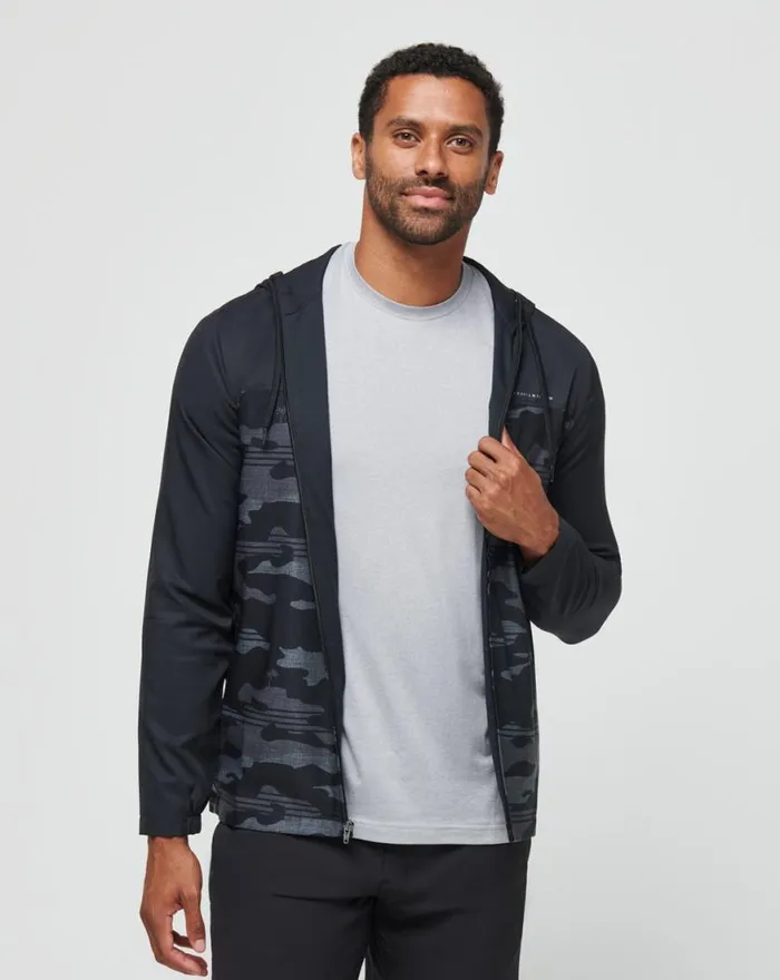 Men CAMO TECH HOODIE Black TravisMathew Hoodies and Sweatshirts