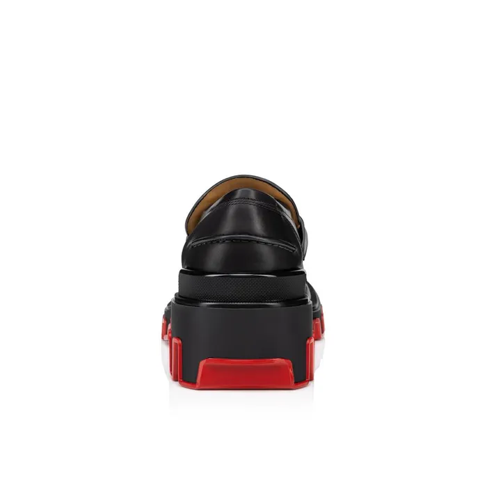 Men CL Moc Dune Loafers 8211 Calf Leather 8211 Black Black Christian Louboutin Loafers and Slipons