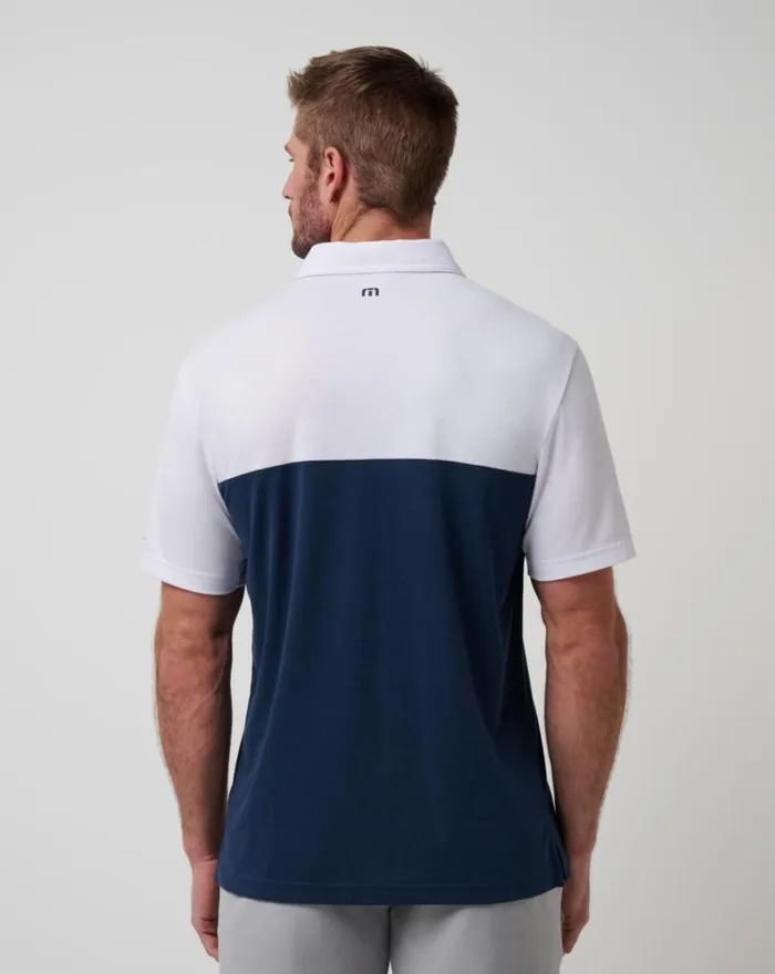 Men CLEVELAND GUARDIANS HOME RUN LEADER POLO Whitenavy TravisMathew Polos
