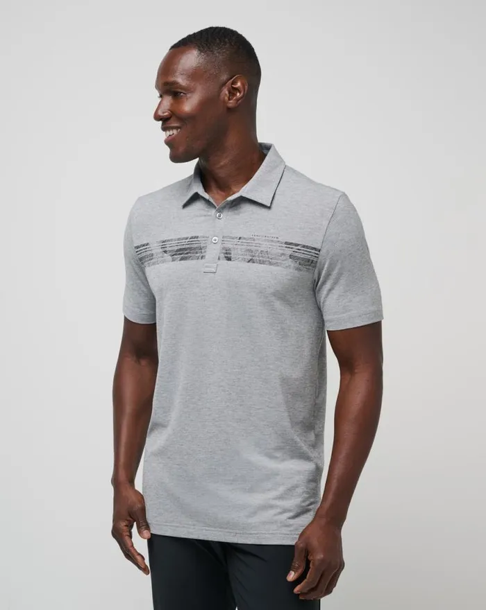 Men CLIFFSIDE COURSE POLO Heather Medium Grey TravisMathew Polos