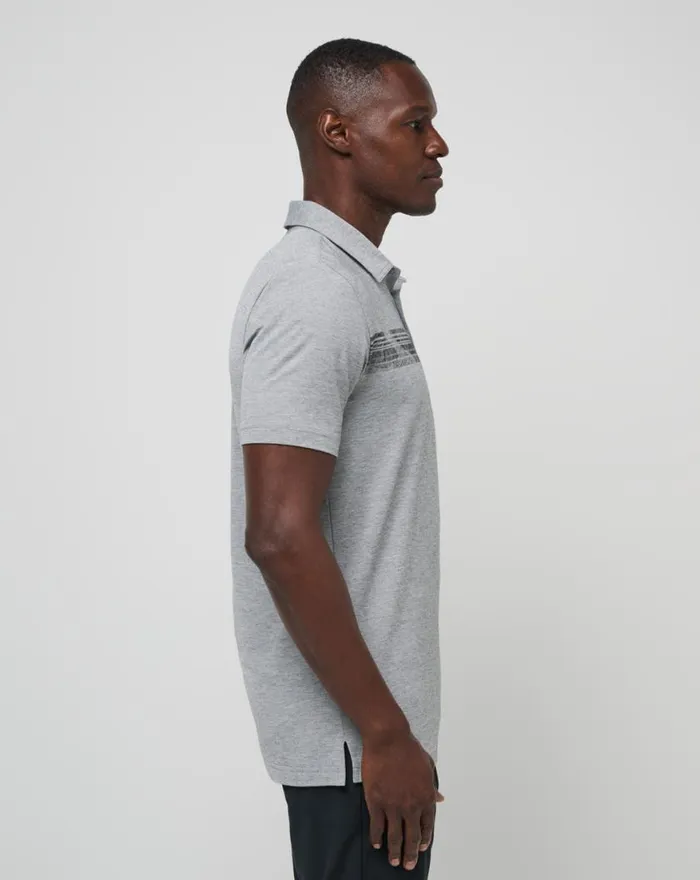 Men CLIFFSIDE COURSE POLO Heather Medium Grey TravisMathew Polos