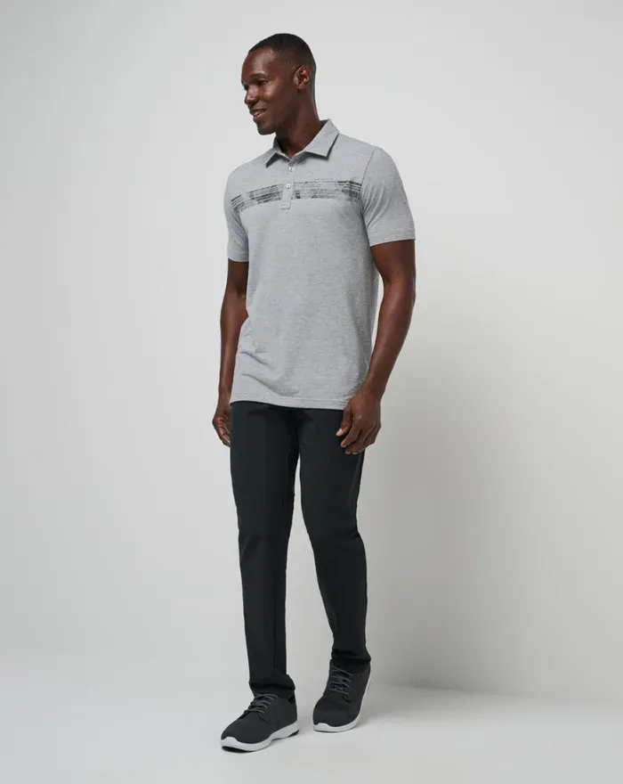 Men CLIFFSIDE COURSE POLO Heather Medium Grey TravisMathew Polos