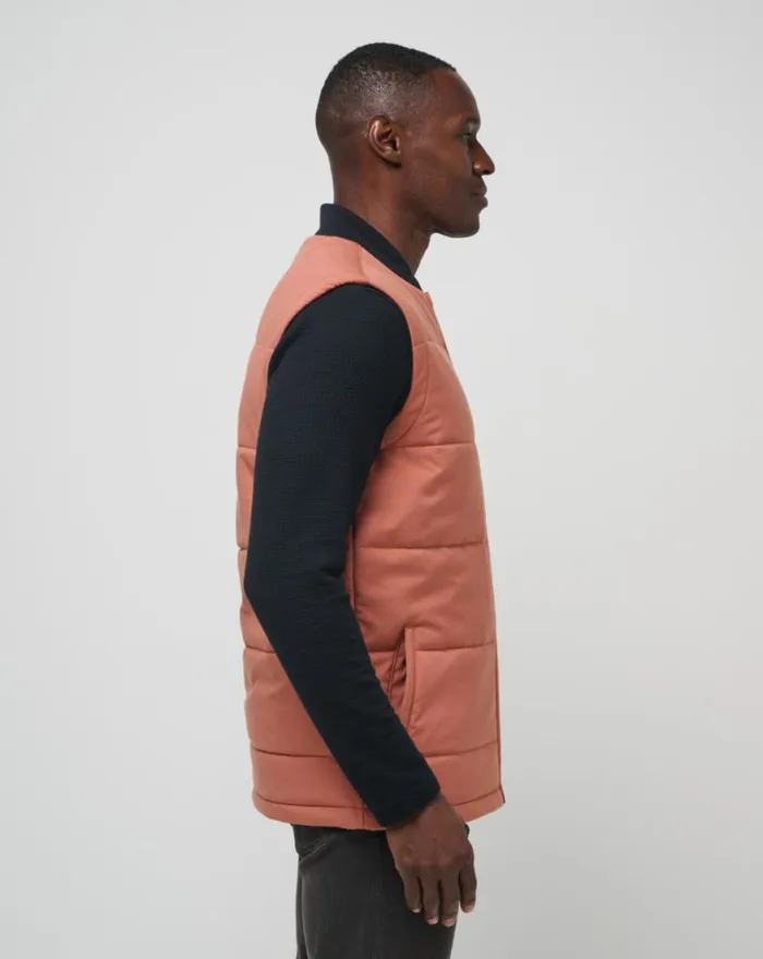 Men CLIMATE DROP VEST Heather Copper TravisMathew Vests