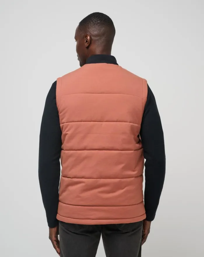 Men CLIMATE DROP VEST Heather Copper TravisMathew Vests