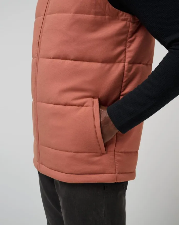 Men CLIMATE DROP VEST Heather Copper TravisMathew Vests
