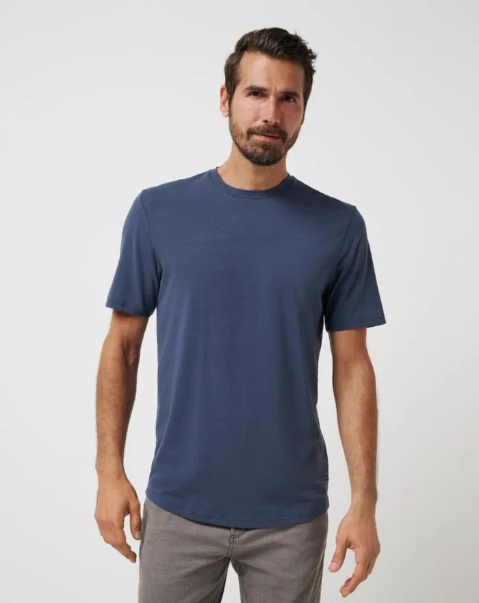 Men CLOUD CREW TEE Blue Nights TravisMathew Tees