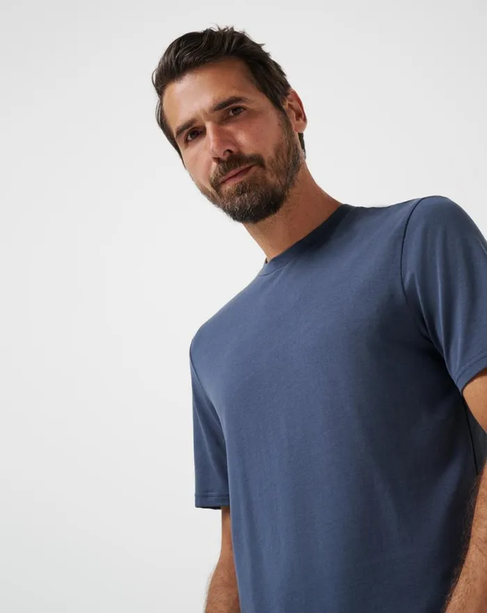 Men CLOUD CREW TEE Blue Nights TravisMathew Tees