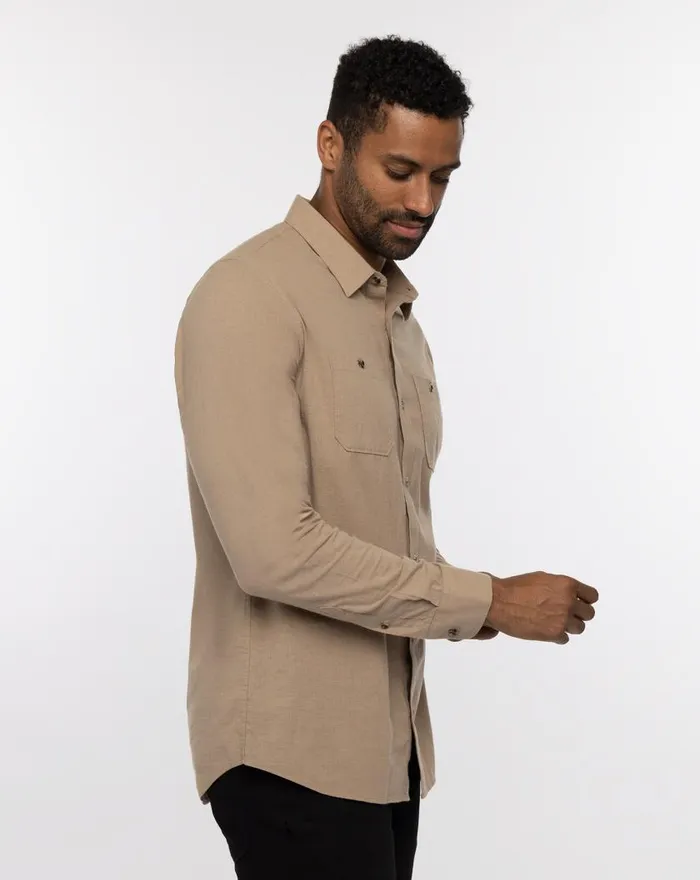 Men CLOUD FLANNEL BUTTONUP Portabella TravisMathew ButtonUps