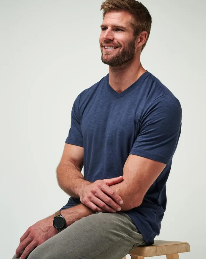 Men CLOUD TEE Mood Indigo TravisMathew Tees