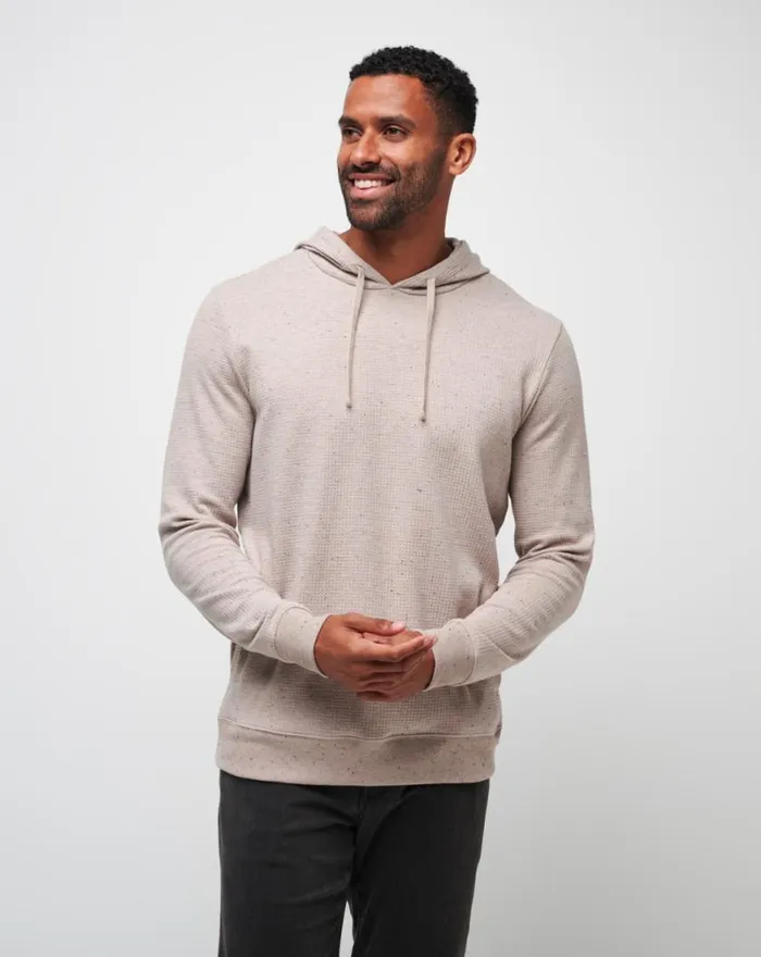 Men CLOUD WAFFLE HOODIE Oxford Tan TravisMathew Hoodies and Sweatshirts