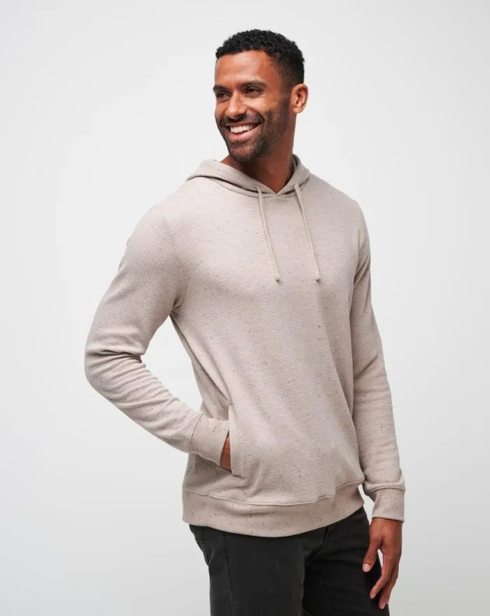 Men CLOUD WAFFLE HOODIE Oxford Tan TravisMathew Hoodies and Sweatshirts Men CLOUD WAFFLE HOODIE Oxford Tan TravisMathew Hoodies and Sweatshirts
