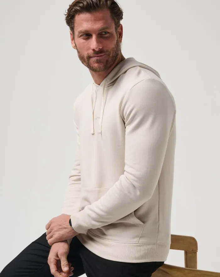 Men COASTAL CLOUD HOODIE Moonbeam TravisMathew Hoodies and Sweatshirts