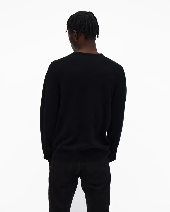 Men Cozy Logo Sweater Black Helmut Lang Sweaters