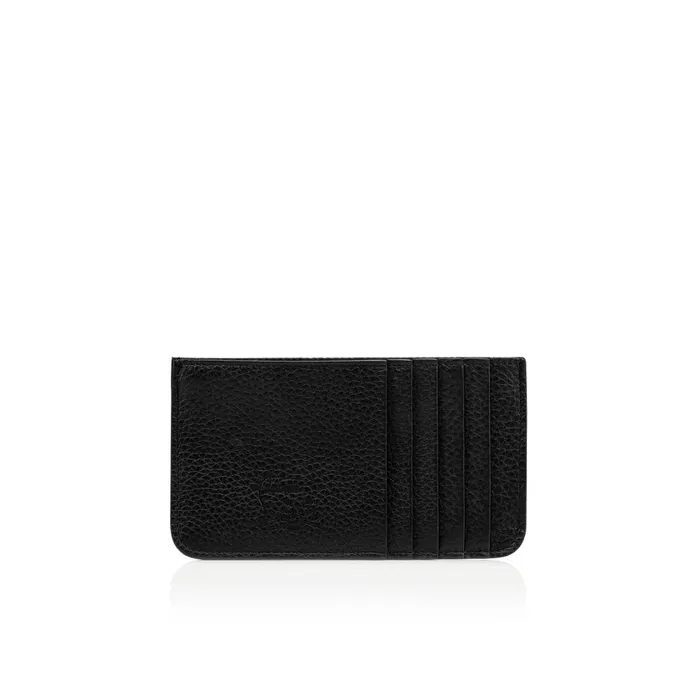 Men Credilou Card Holder 8211 Calf Leather And Spikes 8211 Black Black Christian Louboutin Wallets and Cardholders