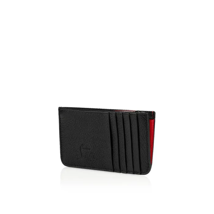Men Credilou Card Holder 8211 Calf Leather And Spikes 8211 Black Black Christian Louboutin Wallets and Cardholders