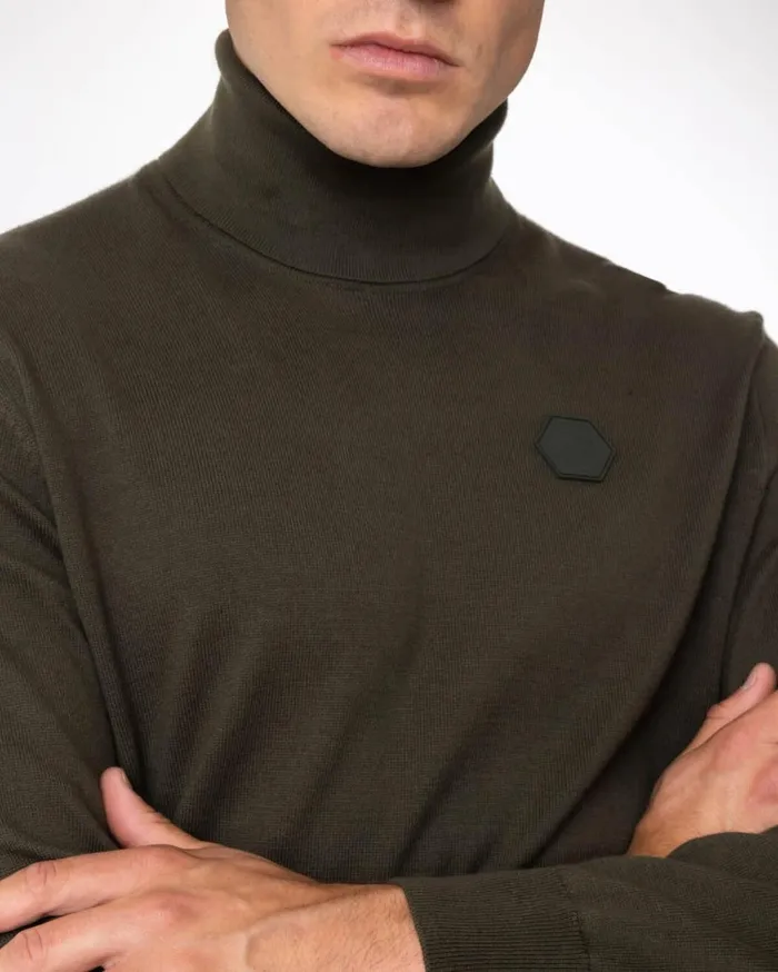Men Cruyff Sweats and Hoodies Basco Turtle Neck Green Men Cruyff Sweats and Hoodies Basco Turtle Neck Green