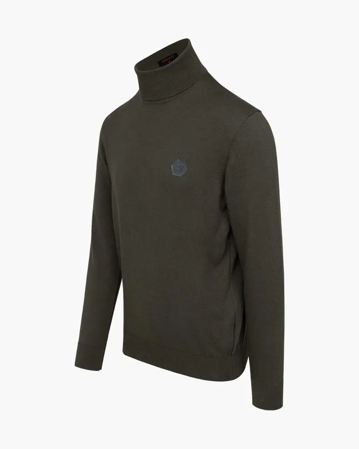 Men Cruyff Sweats and Hoodies Basco Turtle Neck Green Men Cruyff Sweats and Hoodies Basco Turtle Neck Green