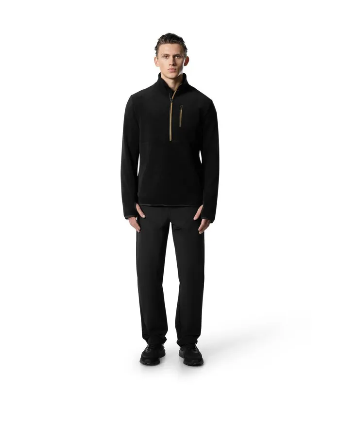 Men Cruyff Sweats and Hoodies Half Zip Fleece Black