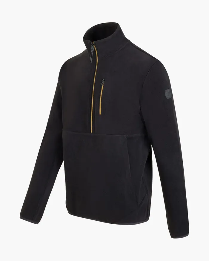 Men Cruyff Sweats and Hoodies Half Zip Fleece Black