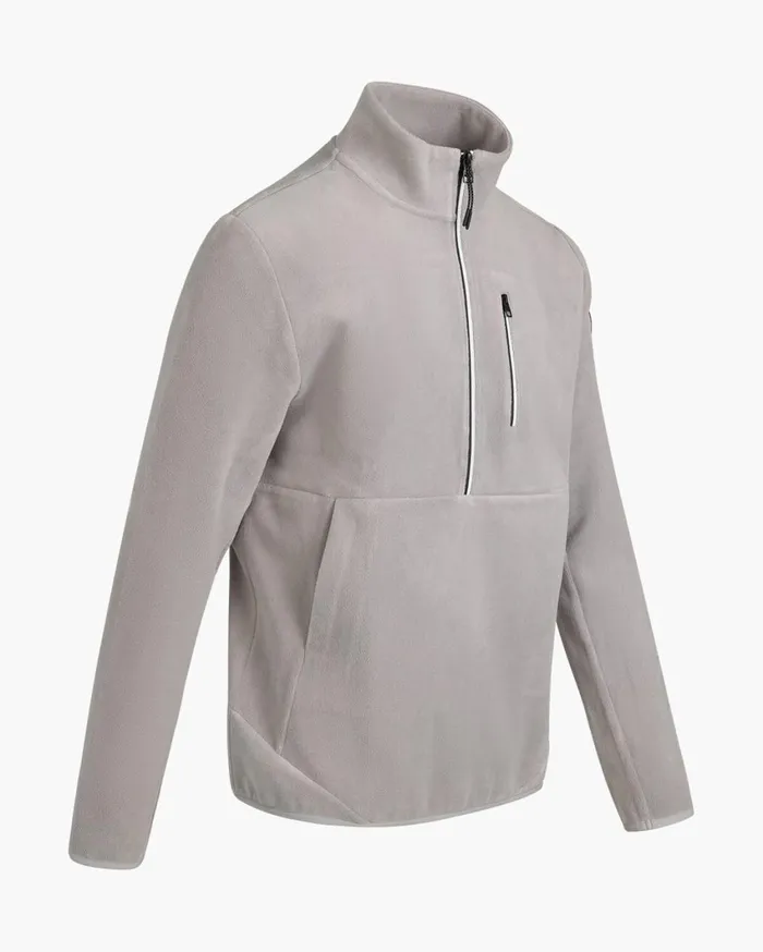 Men Cruyff Sweats and Hoodies Half Zip Fleece Light Grey Men Cruyff Sweats and Hoodies Half Zip Fleece Light Grey