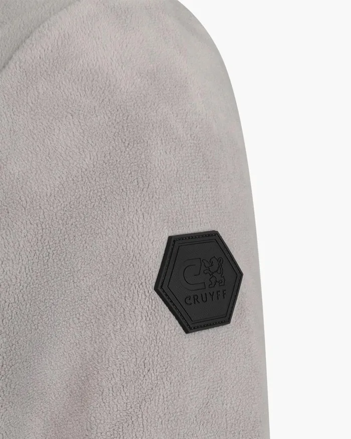 Men Cruyff Sweats and Hoodies Half Zip Fleece Light Grey Men Cruyff Sweats and Hoodies Half Zip Fleece Light Grey